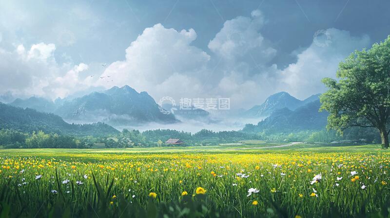 高清大图下载【趣麦麦图】高清宽幅田园山水13