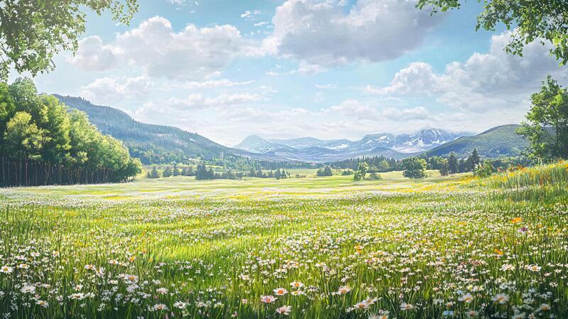 高清大图下载【趣麦麦图】唯美花田场景9