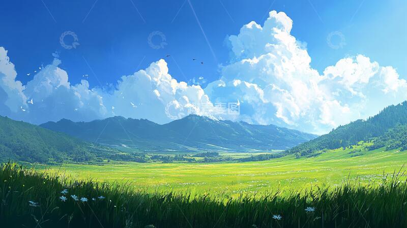 高清大图下载【趣麦麦图】超宽幅田园景色13