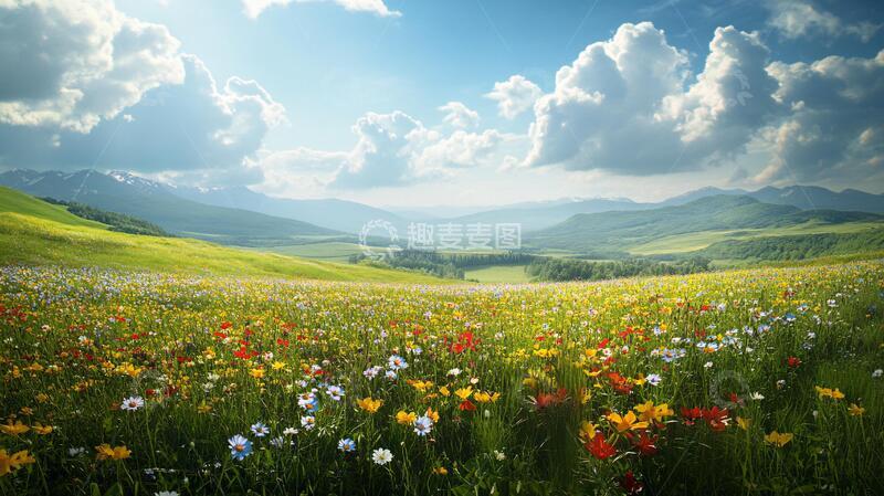 高清大图下载【趣麦麦图】新疆伊犁山花1