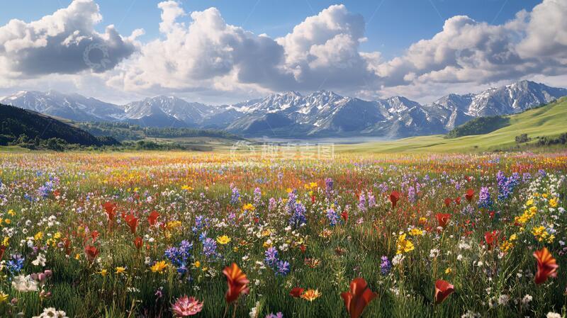 高清大图下载【趣麦麦图】新疆伊犁山花