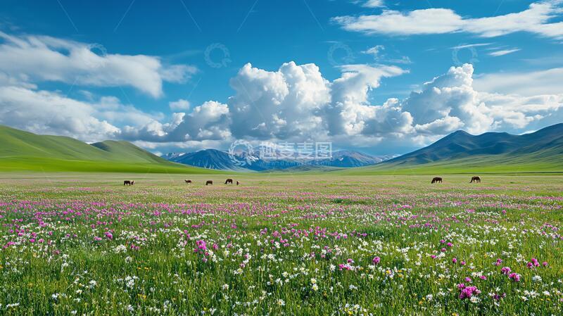 高清大图下载【趣麦麦图】草原草原花海