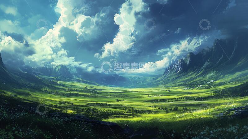 高清大图下载【趣麦麦图】宽屏风景画动漫风格原画