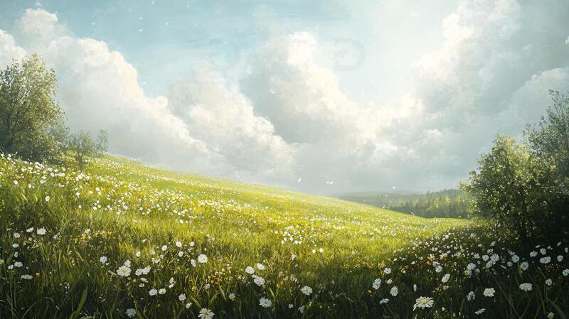 高清大图下载【趣麦麦图】宽屏风景画场景插画壁纸