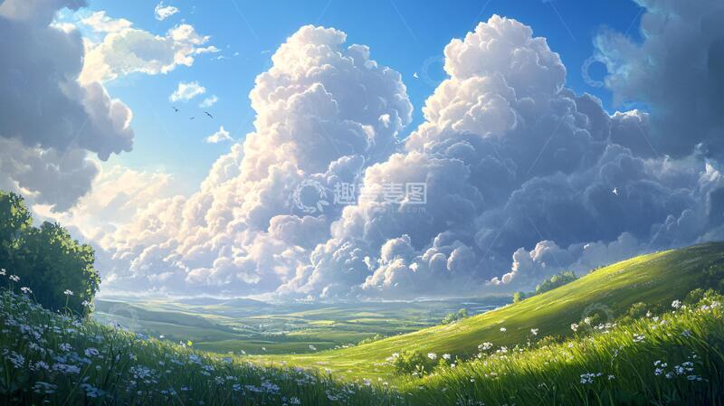 高清大图下载【趣麦麦图】动漫中童话中的白云