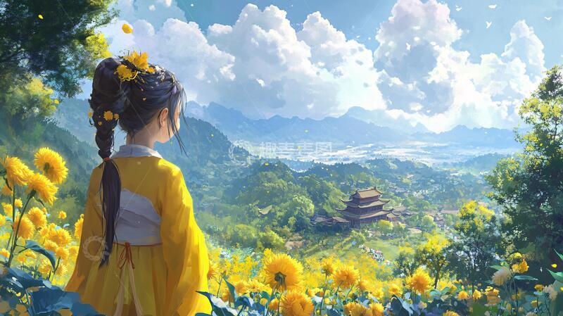 高清大图下载【趣麦麦图】古风场景春暖花开9