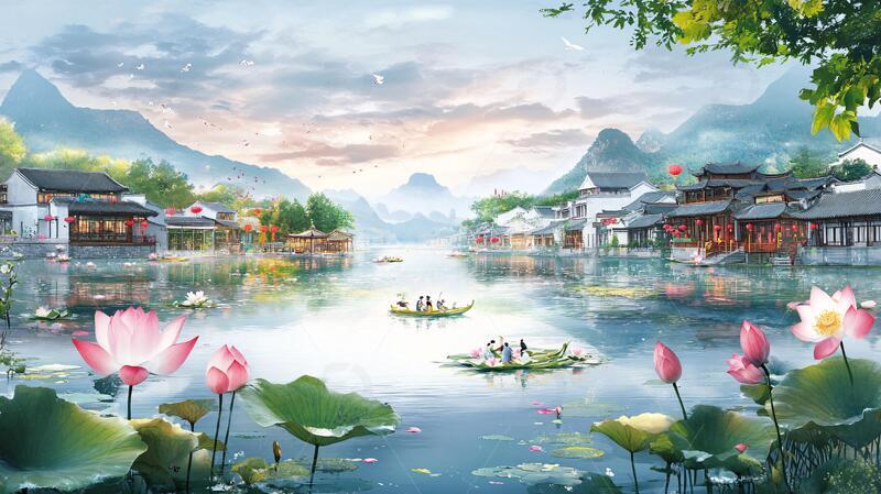 高清大图下载【趣麦麦图】荷花大场景荷花场景风景