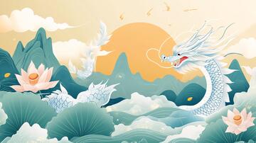 龙包装插画插画包装合集