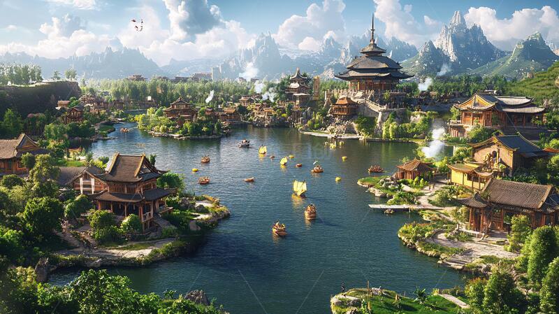 高清大图下载【趣麦麦图】大场景全貌场景游戏全貌