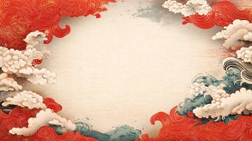 日式浪花背景6