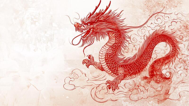 高清大图下载【趣麦麦图】-龙年横版插画11