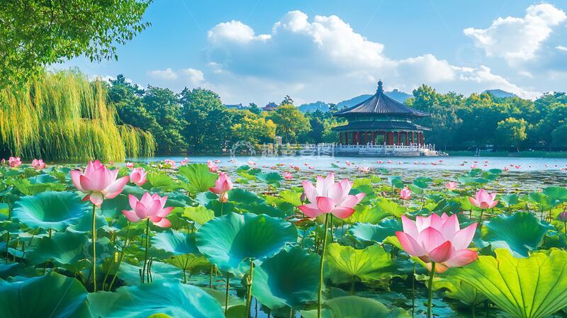 高清大图下载【趣麦麦图】曲院风荷风光