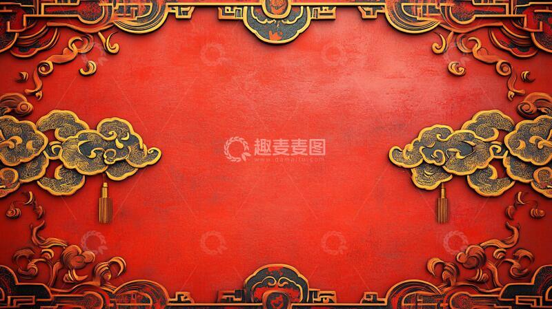 高清大图下载【趣麦麦图】中式背板背景中式素材