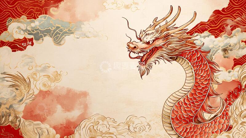 高清大图下载【趣麦麦图】龙年包装插画3