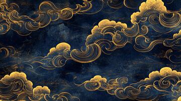 金银云纹高端装饰金色