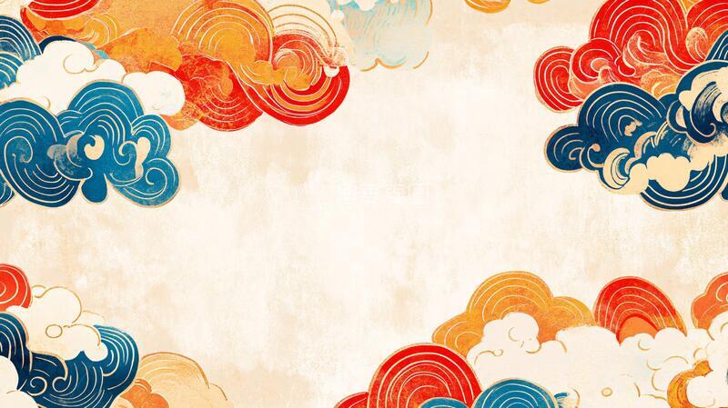 高清大图下载【趣麦麦图】日式浪花背景3
