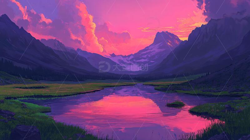 高清大图下载【趣麦麦图】风景原画场景插画原画3