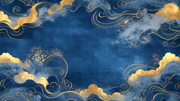 彩云海水纹彩云海水插画