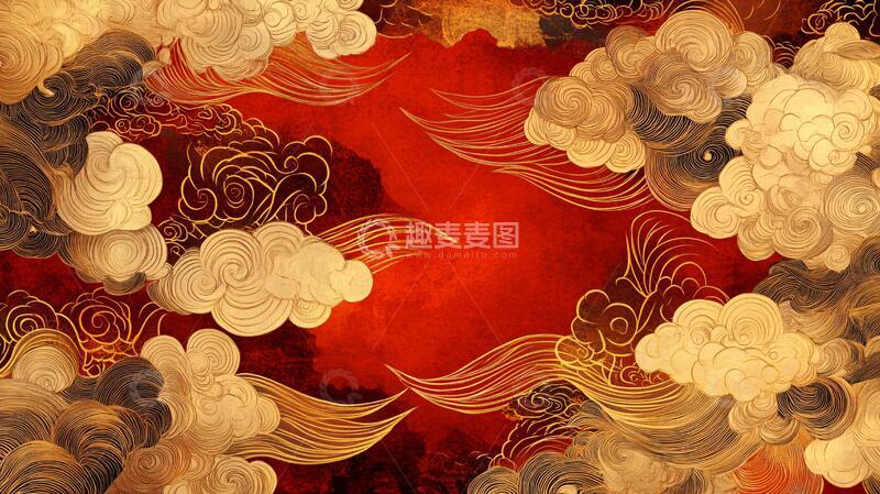 高清大图下载【趣麦麦图】宋代云图高端云纹装饰