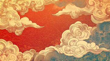 彩云海水纹彩云海水插画1