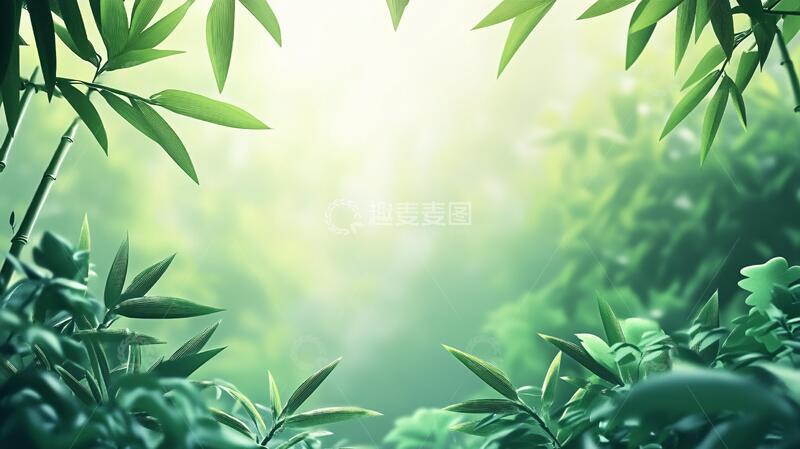 高清大图下载【趣麦麦图】唯美竹叶背景69