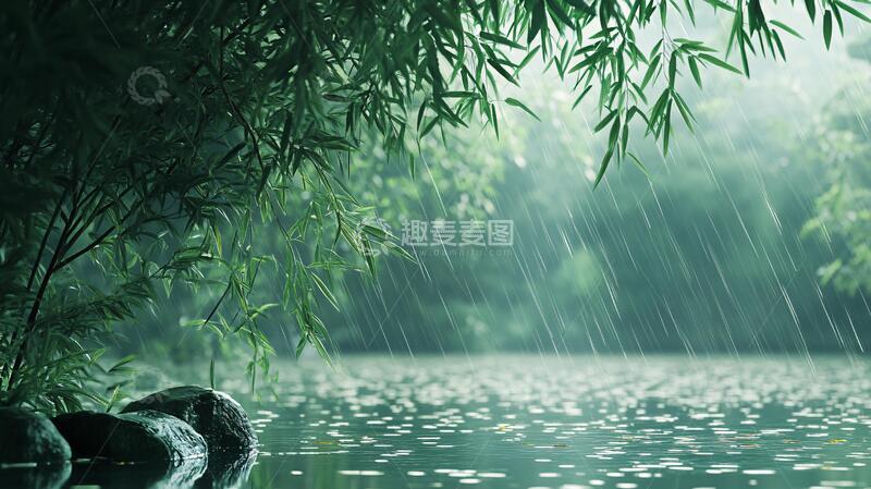 高清大图下载【趣麦麦图】竹林雨景雨景风景美景
