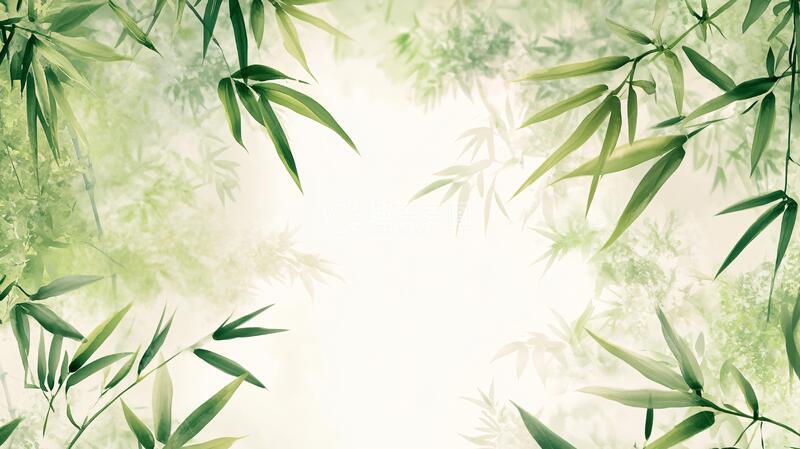 高清大图下载【趣麦麦图】唯美竹叶背景65