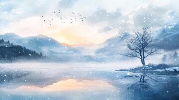 意境雪场景意境雪景场景