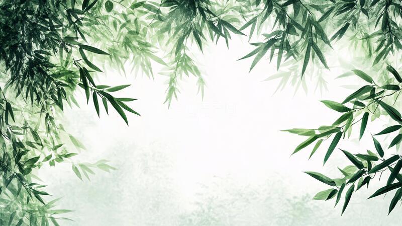 高清大图下载【趣麦麦图】唯美竹叶背景64