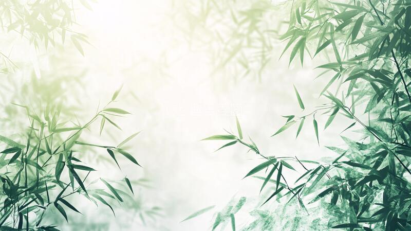 高清大图下载【趣麦麦图】唯美竹叶背景53