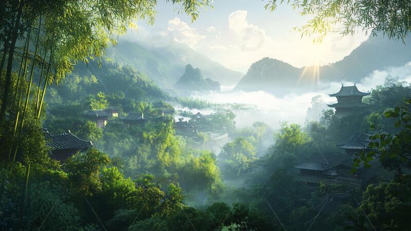 高清大图下载【趣麦麦图】古风山水场景27