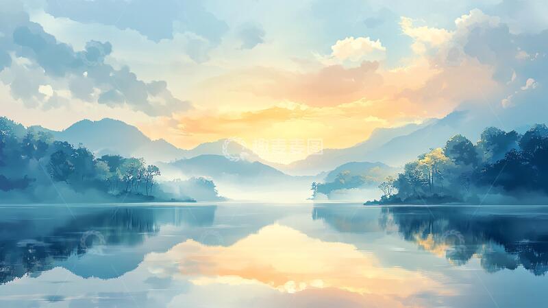 高清大图下载【趣麦麦图】唯美意境山水1