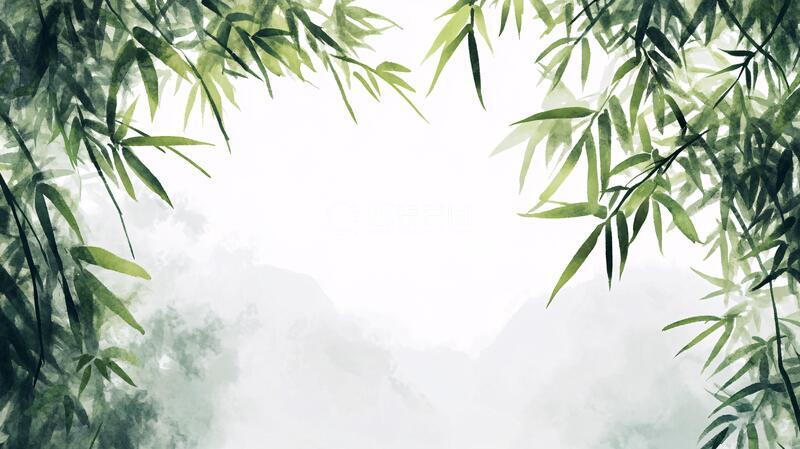 高清大图下载【趣麦麦图】唯美竹叶背景63