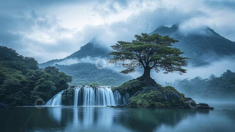 高清大图下载【趣麦麦图】唯美德天瀑布