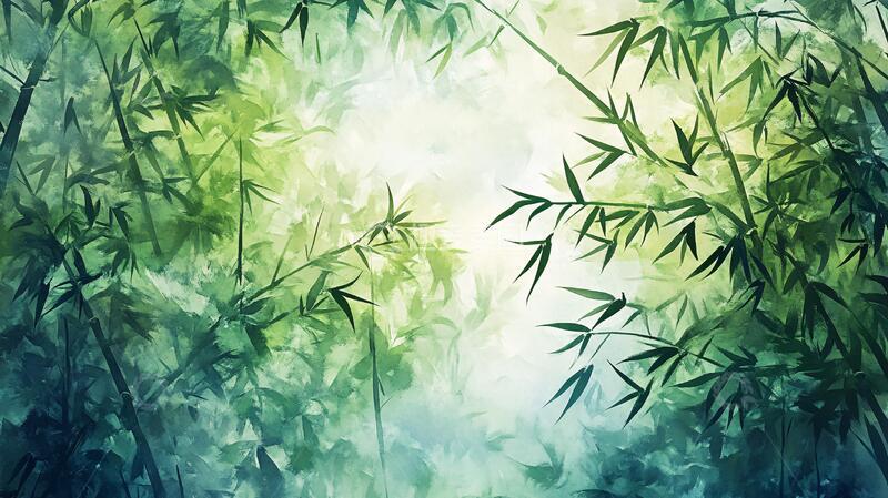 高清大图下载【趣麦麦图】竹林艺术壁纸4