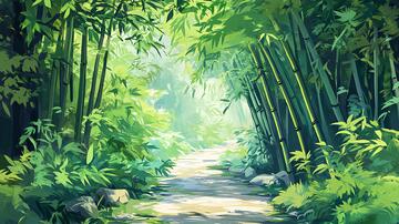 竹林小路背景8