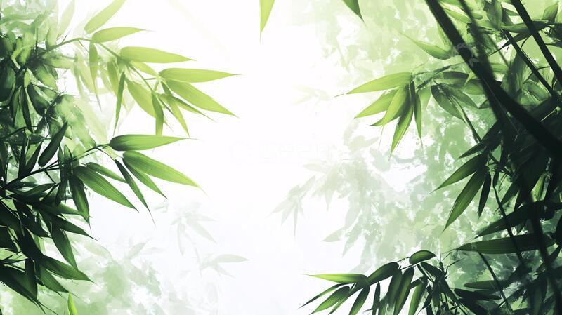 高清大图下载【趣麦麦图】古典水墨竹林