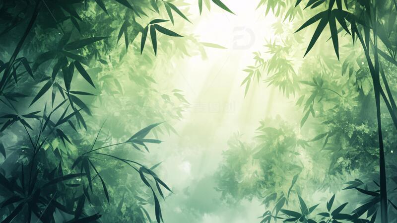 高清大图下载【趣麦麦图】唯美竹林背景12