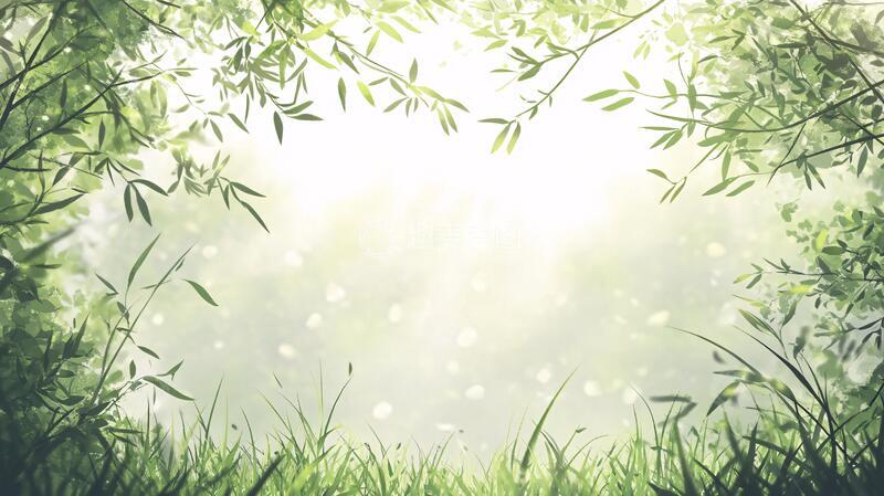 高清大图下载【趣麦麦图】手绘春季主题朦胧插画1