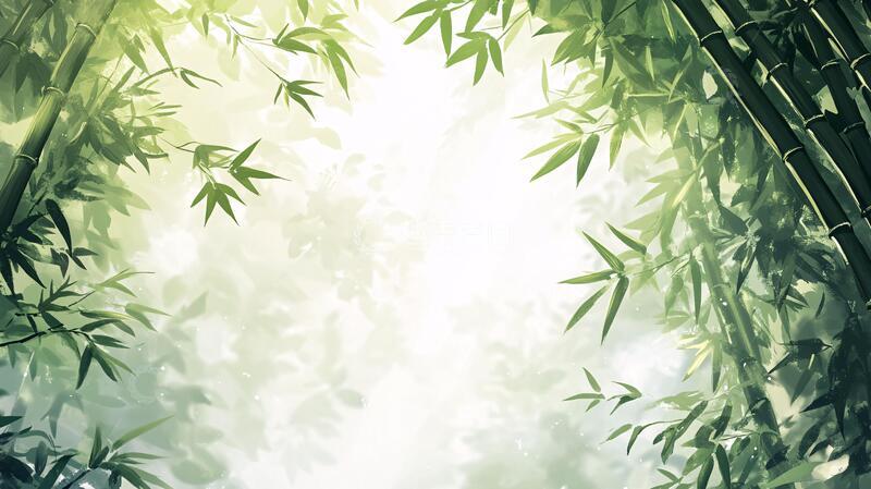 高清大图下载【趣麦麦图】唯美竹林背景10