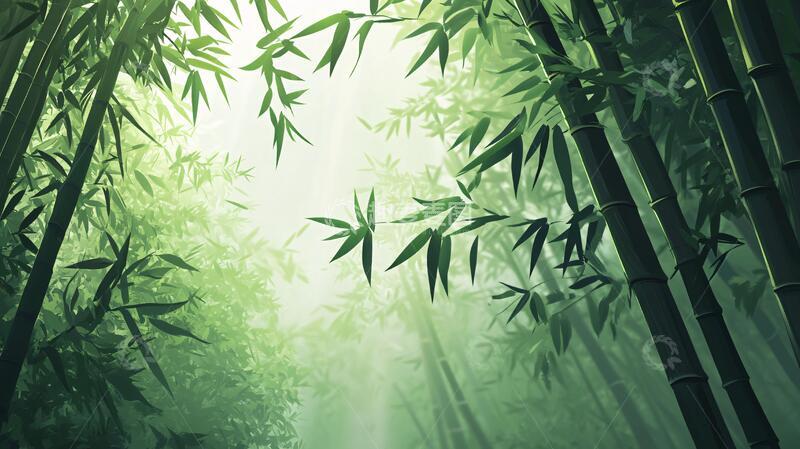 高清大图下载【趣麦麦图】唯美竹林背景16