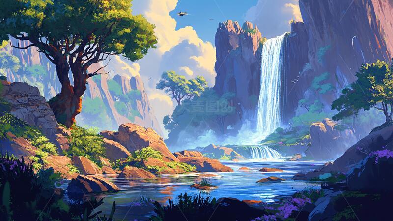 高清大图下载【趣麦麦图】风景原画场景插画原画2