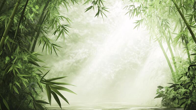 高清大图下载【趣麦麦图】唯美竹林背景7