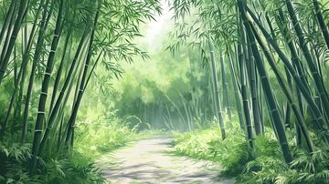 竹林小路背景