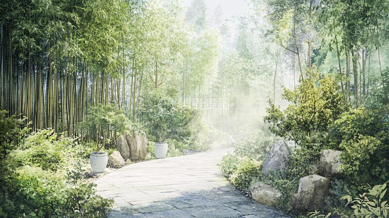 高清大图下载【趣麦麦图】唯美竹林小路8