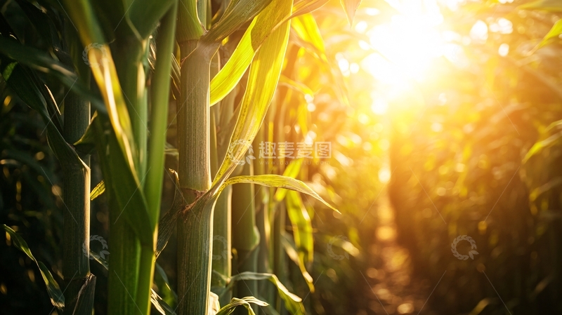 高清大图下载【趣麦麦图】甘蔗园晨光3