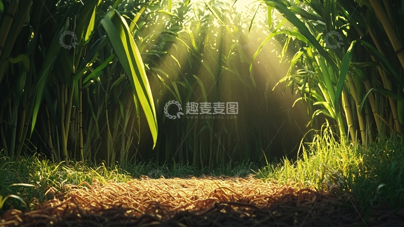 高清大图下载【趣麦麦图】光线穿透草丛2