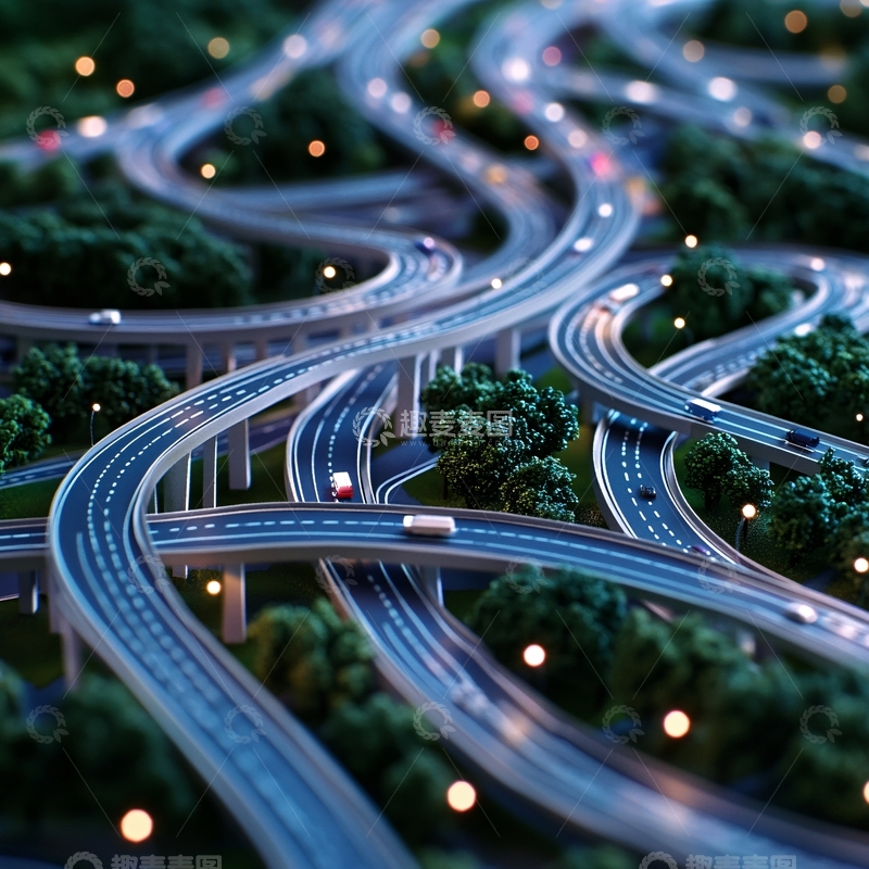 高清大图下载【趣麦麦图】高速路模型