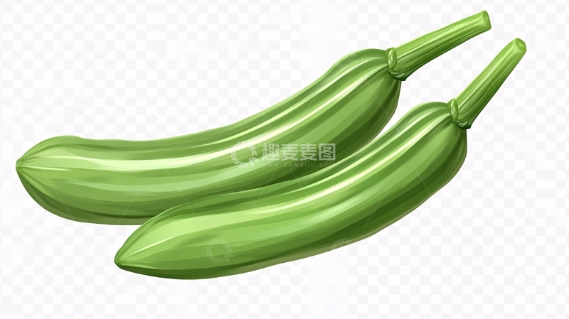 高清大图下载【趣麦麦图】西葫芦插画1