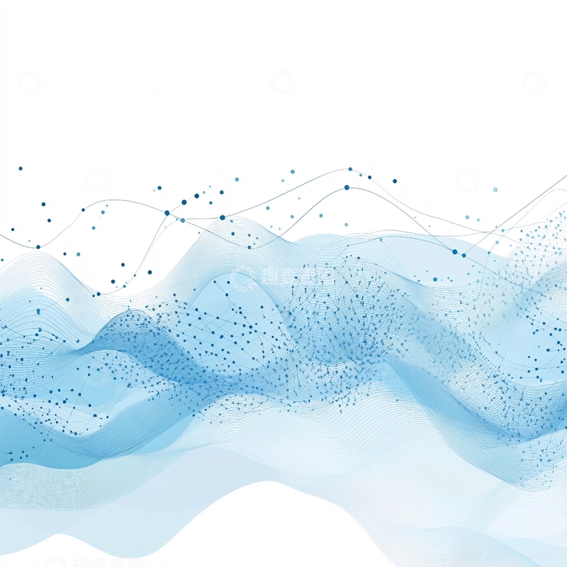 高清大图下载【趣麦麦图】波浪水墨线条装饰